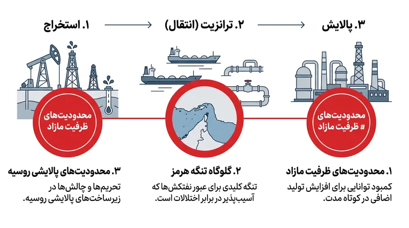 سه گلوگاه فیزیکی که مانع رسیدن «بشکههای کاغذی» به دست مصرفکنندگان میشوند.