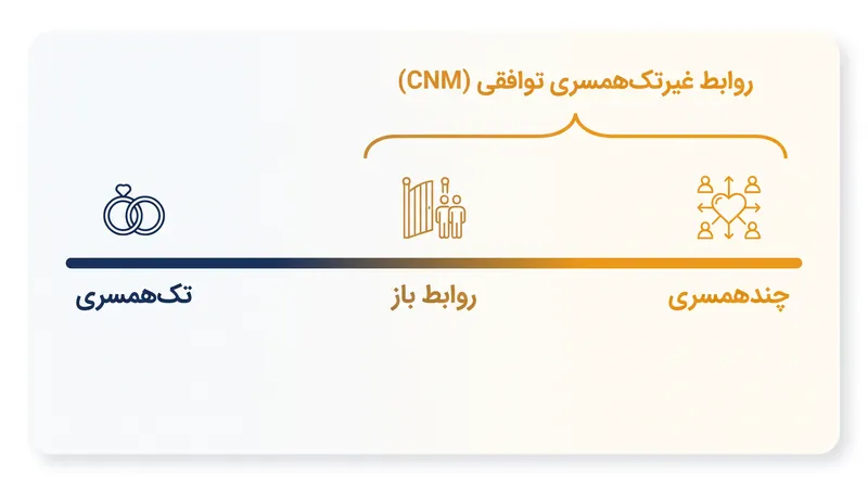 روابط غیرتکهمسری توافقی شامل انواع مختلفی از سبکهای رابطه است که بر اساس توافقات شفاف بنا شدهاند.