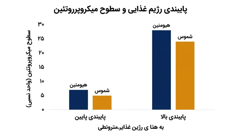 پایبندی بالا به رژیم غذایی مدیترانه‌ای همبستگی قوی با سطوح بالای میکروپروتئین‌های محافظ دارد.