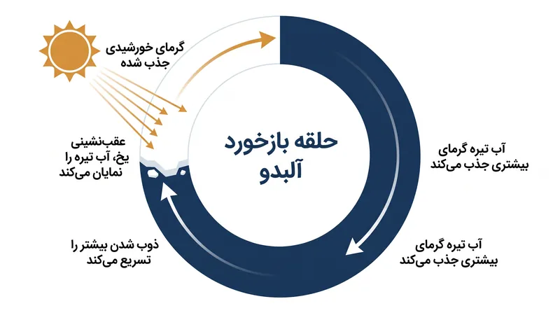 واژگونی آلبدو: چگونه عقبنشینی یخ، اقیانوس جنوبی را به یک جاذب حرارت تبدیل میکند.