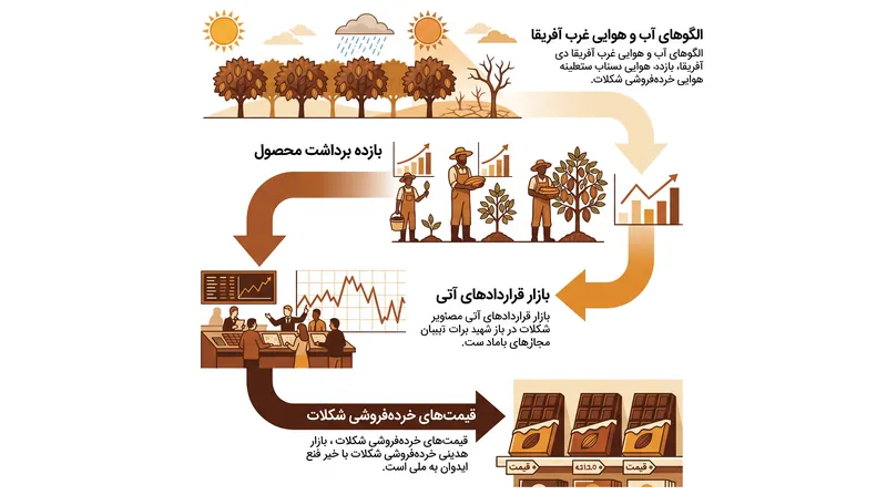 سفر از دانه تا شکلات شامل یک تأخیر زمانی است، به این معنی که قیمتهای خردهفروشی ماهها پس از سقوط بازارهای عمدهفروشی کاهش مییابند.