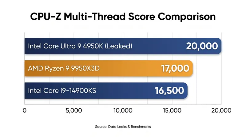 امتیازات چند رشته‌ای درز کرده CPU-Z، پردازنده منتشر نشده ۴۹۵۰K را جلوتر از پردازنده‌های پرچمدار فعلی قرار می‌دهد.