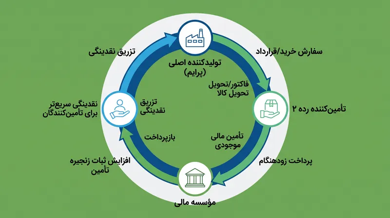 تأمین مالی زنجیره تأمین به تأمین‌کنندگان رده پایین‌تر اجازه می‌دهد تا از رتبه‌بندی اعتباری OEMهای اصلی برای تأمین سرمایه در گردش مقرون‌به‌صرفه استفاده کنند.
