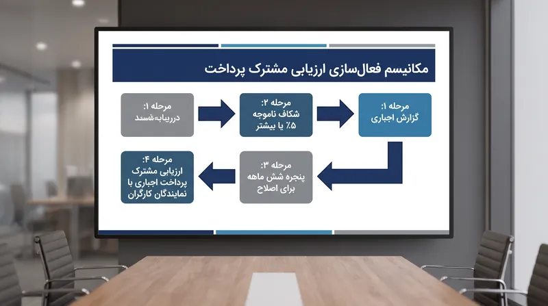عدم رفع شکاف دستمزد جنسیتی ناموجه ۵٪ یا بیشتر، منجر به ممیزی اجباری و جامع حقوق و دستمزد می‌شود.