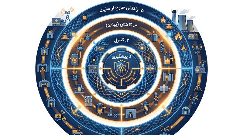 پنج سطح مستقل حفاظت تضمین می‌کنند که شکست در یک مرحله توسط مرحله بعدی رهگیری شود.