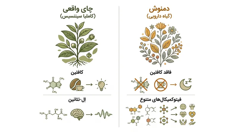 شکاف شیمیایی بین کاملیا سیننسیس و گیاهان دارویی.