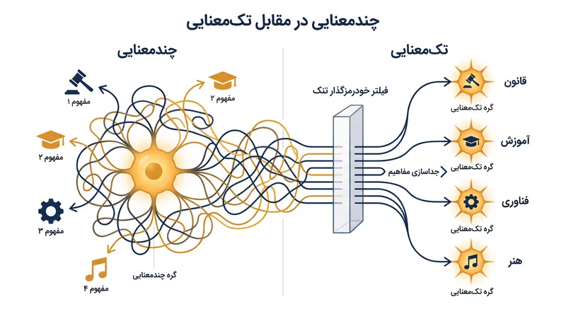 خودرمزگذارهای تنک به باز کردن نورون‌های چندمعنایی به ویژگی‌های متمایز و تک‌مفهومی کمک می‌کنند.