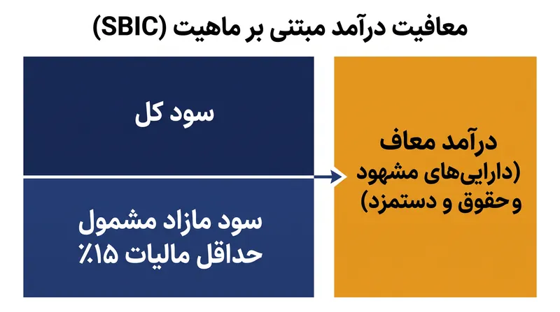 معافیت درآمد مبتنی بر ماهیت از درآمد حاصل از دارایی‌های فیزیکی و حقوق و دستمزد نیروی انسانی در برابر حداقل مالیات ۱۵ درصدی محافظت می‌کند.