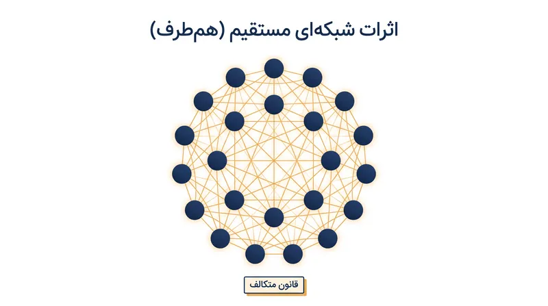 در یک اثر شبکه‌ای مستقیم، هر کاربر جدید برای تمام کاربران موجود از همان نوع، ارزش می‌افزاید.