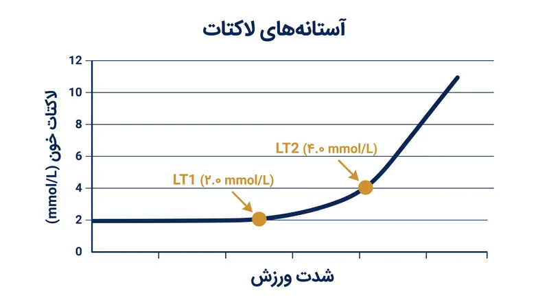 مدل دو آستانه‌ای، ورزش را بر اساس تجمع لاکتات به سه منطقه فیزیولوژیکی متمایز تقسیم می‌کند.