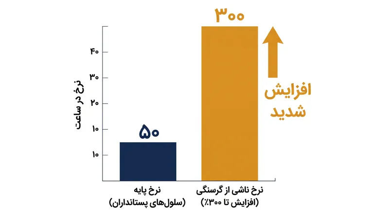 کمبود مواد مغذی باعث افزایش شدید تولید اتوفاگوزوم برای بازیافت اجزای سلولی می‌شود.