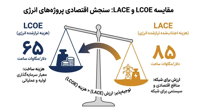 برنامه‌ریزان شبکه به طور فزاینده‌ای از شاخص LACE در کنار LCOE استفاده می‌کنند تا ارزش واقعی یک نیروگاه برای سیستم را بسنجند.