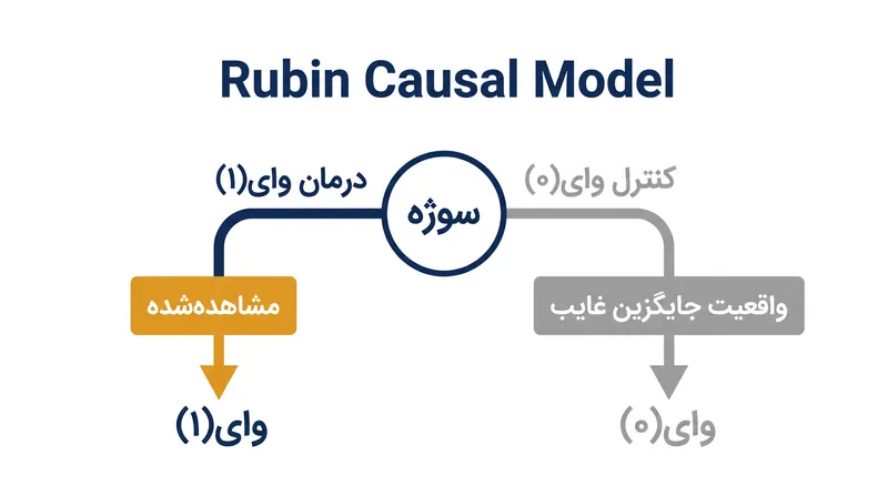 مشکل اساسی استنتاج علی: ما برای هر سوژه تنها می‌توانیم یک پیامد بالقوه را مشاهده کنیم.