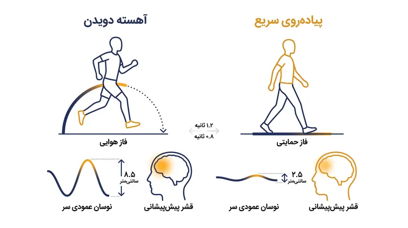 شتاب عمودی سر در حین دویدن ارتباط مستقیمی با بهبود خلق‌وخو دارد.