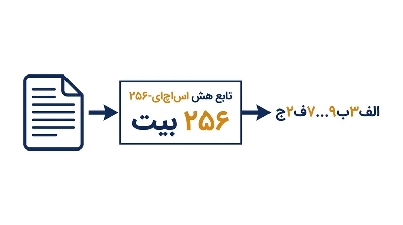 تابع هش هر سندی را به یک دایجست ۲۵۶ بیتی با طول ثابت فشرده می‌کند.