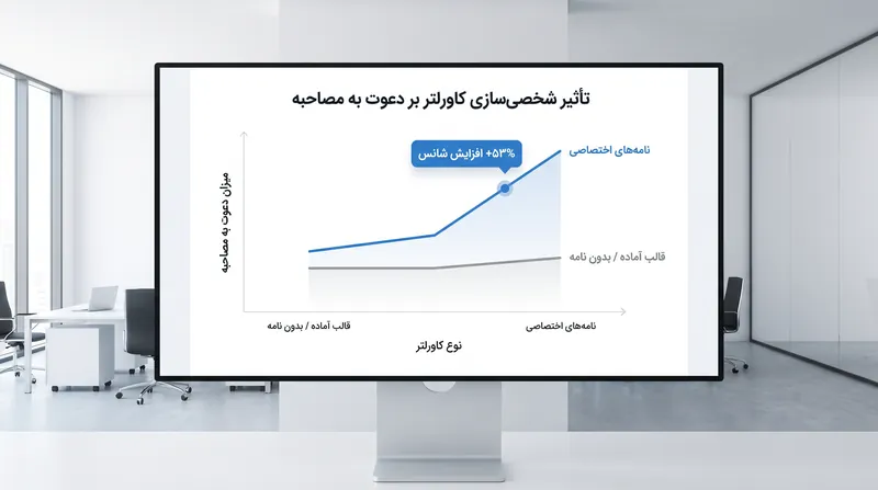 کاورلترهای شخصی‌سازی‌شده در مقایسه با قالب‌های آماده، شانس دعوت به مصاحبه را به میزان قابل‌توجهی افزایش می‌دهند.