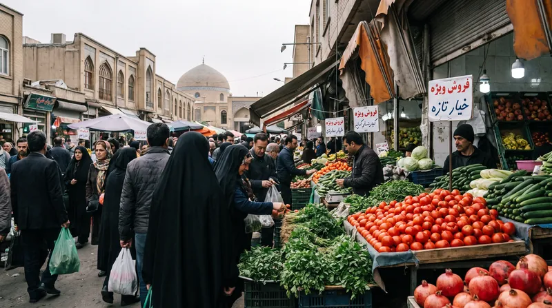 نمای کلی از غرفه‌های عمده‌فروشی در میدان مرکزی میوه و تره‌بار تهران با جعبه‌های سیب‌زمینی و پیاز