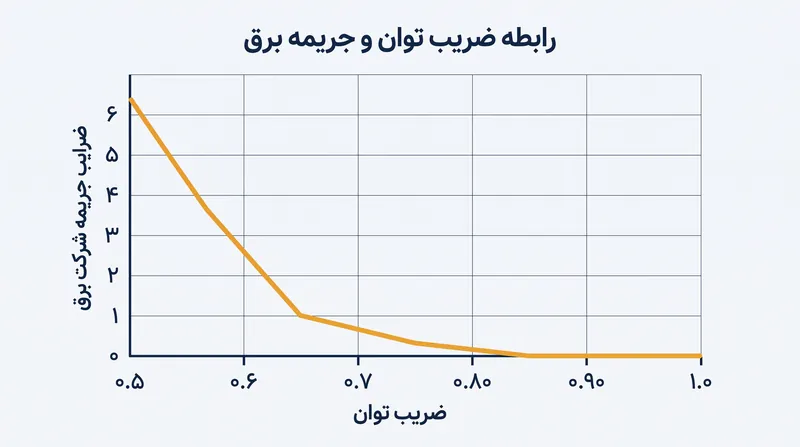 جریمه‌های شرکت برق معمولاً زمانی اعمال می‌شوند که ضریب توان یک تأسیسات از آستانه تعیین‌شده، که اغلب حدود ۰.۹۰ است، پایین‌تر بیاید.