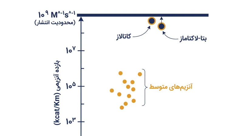 محدودیت انتشار به عنوان یک سقف فیزیکی سخت برای کارایی کاتالیزوری عمل می‌کند.