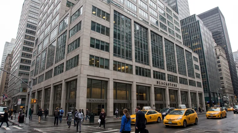 Exterior view of the Blackstone corporate headquarters building in New York City.
