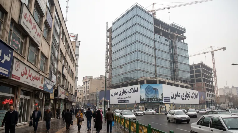 A modern commercial office building with a For Sale sign in front of it.