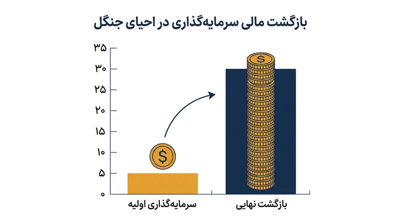 بر اساس برآوردهای فائو، هر یک دلار سرمایه‌گذاری در احیای جنگل‌ها می‌تواند تا ۳۰ دلار بازدهی اقتصادی داشته باشد.