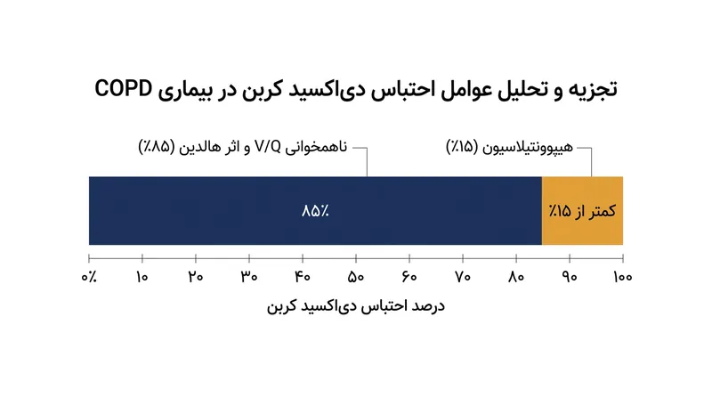 کاهش تهویه تنها سهم بسیار ناچیزی از احتباس دی‌اکسید کربن مشاهده‌شده در حین اکسیژن‌درمانی با جریان بالا را توضیح می‌دهد.