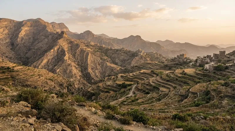 تصویرسازی: چشم‌انداز کوهستانی و اقلیم یمن