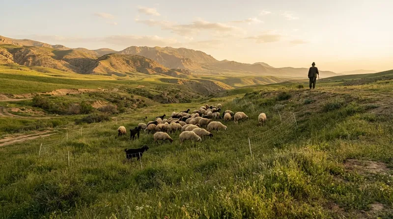 تصویرسازی: دانش سنتی دامداران در چرای تناوبی به حفظ تعادل مراتع کمک می‌کند.