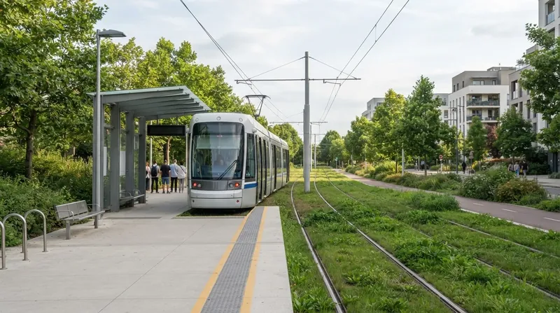 تصویرسازی: ایستگاه‌های LRT برخلاف متروهای عمیق، دسترسی هم‌سطح و آسانی را برای مسافران محلی فراهم می‌کنند.