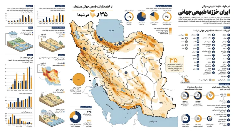 ایران با تجربه ۳۵ نوع مخاطره طبیعی، در میان ۱۰ کشور حادثه‌خیز جهان قرار دارد.