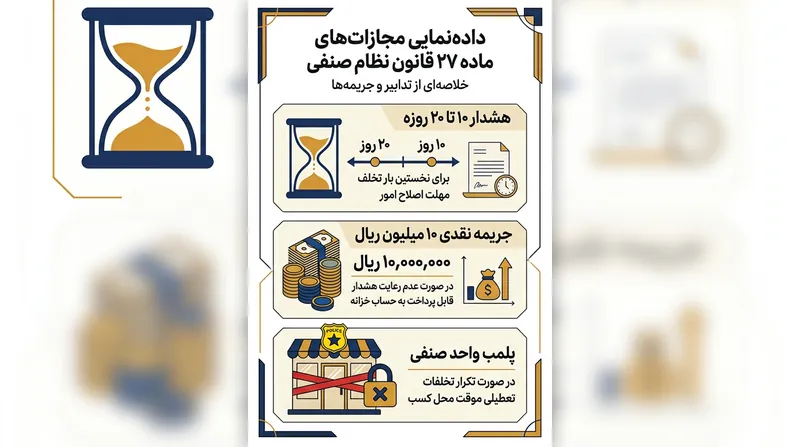مراحل برخورد با واحدهای فاقد پروانه کسب طبق ماده ۲۷ قانون نظام صنفی.