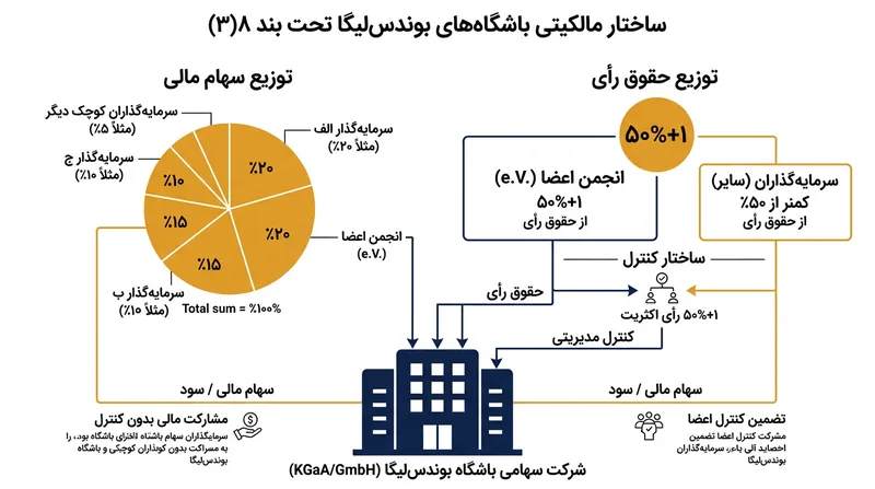 سازوکار تفکیک سهام مالی از حق رأی بر اساس بند ۸(۳).
