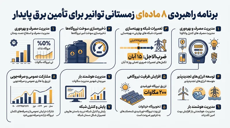 محورهای اصلی بسته اجرایی توانیر برای گذر از زمستان ۱۴۰۵