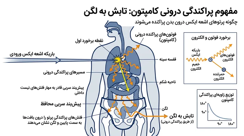پیش‌بندهای سربی خارجی توان مهار پراکندگی کامپتون را ندارند؛ پدیده‌ای که در حین رادیوگرافی از درون بافت‌های خود بیمار سرچشمه می‌گیرد.