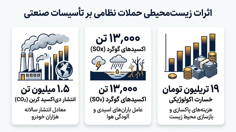 آمارهای ارائه‌شده نشان می‌دهد حملات به تاسیسات انرژی میلیون‌ها تن گاز گلخانه‌ای وارد جو کرده است.
