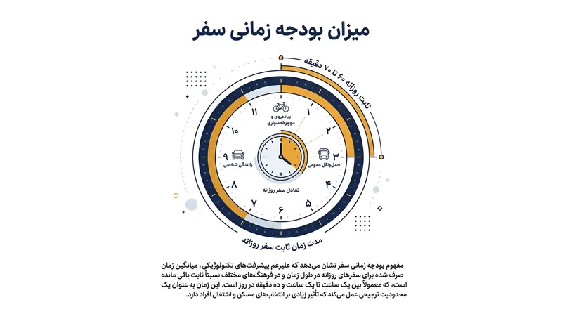 در تمامی اعصار و فرهنگ‌ها، انسان‌ها روزانه حدود یک ساعت را برای جابه‌جایی صرف می‌کنند.