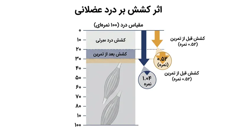 میزان کاهش درد اندازه‌گیری‌شده بسیار کمتر از آستانه درک حسی انسان است.