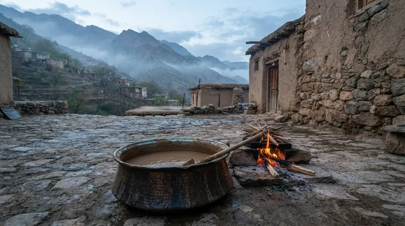 تصویرسازی: آیین گِل‌مالی در لرستان، نمادی از بازگشت انسان به خاک در اوج اندوه و سوگواری است.