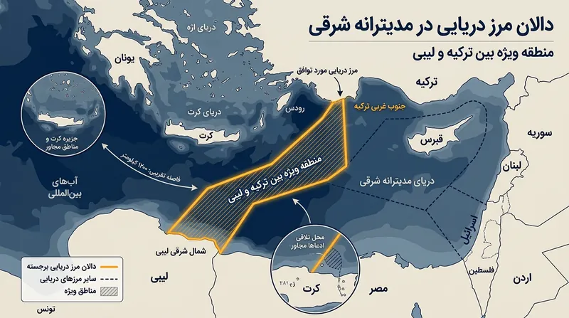 یادداشت تفاهم ۲۰۱۹ مرز دریایی مشترکی میان ترکیه و لیبی برقرار می‌کند که ادعای حاکمیتی جزایر یونان را دور می‌زند.
