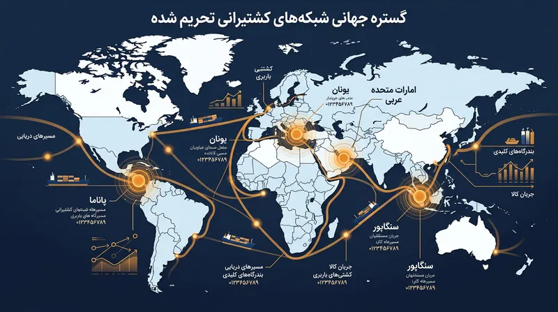 کشورهایی که نهادها و افراد تحریم‌شده در آن‌ها مستقر بوده‌اند.