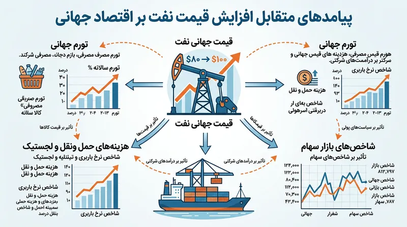 تأثیر زنجیره‌ای افزایش قیمت انرژی بر هزینه‌های لجستیک و اقتصاد کلان.