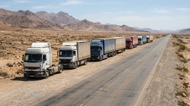 تصویرسازی: رانندگان کامیون‌های ترانزیتی روزهاست که در شرایط نامناسبی در مرز سرگردان مانده‌اند.