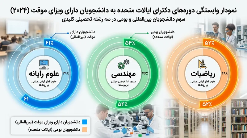 بیشتر مدارک دکترای اعطاشده در رشته‌های استراتژیک فناوری آمریکا به دانشجویان خارجی تعلق می‌گیرد.