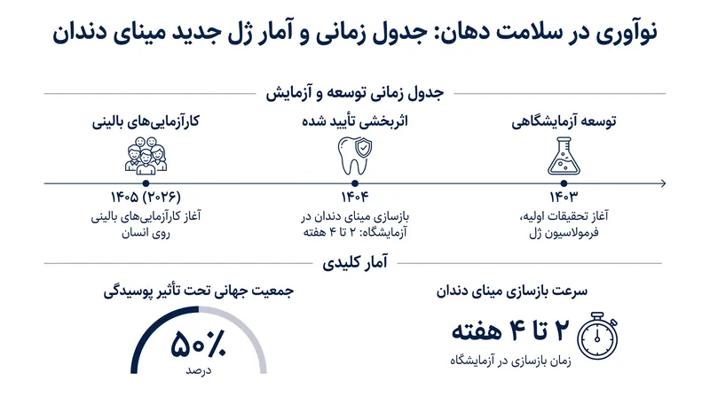 پس از آزمایش‌های موفقیت‌آمیز آزمایشگاهی، کارآزمایی‌های بالینی انسانی برای ژل بازسازی‌کننده برای سال ۲۰۲۶ برنامه‌ریزی شده است.