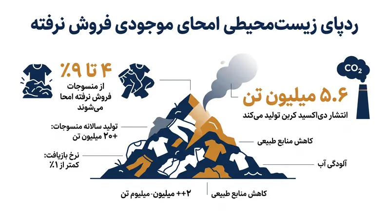ردپای زیست‌محیطی ناشی از امحای موجودی فروش نرفته در اتحادیه اروپا.