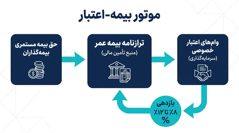چگونه سرمایه بیمه بلندمدت به عنوان موتور اعتبار خصوصی عمل می‌کند.