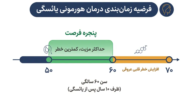 فرضیه زمان‌بندی نشان می‌دهد که شروع درمان هورمونی در اوایل یائسگی بیشترین مزایای محافظتی را فراهم می‌کند.
