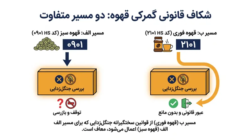 چگونه کدهای طبقه‌بندی گمرکی مختلف، به قهوه فوری اجازه دادند تا الزامات مقررات جنگل‌زدایی اتحادیه اروپا را دور بزند.