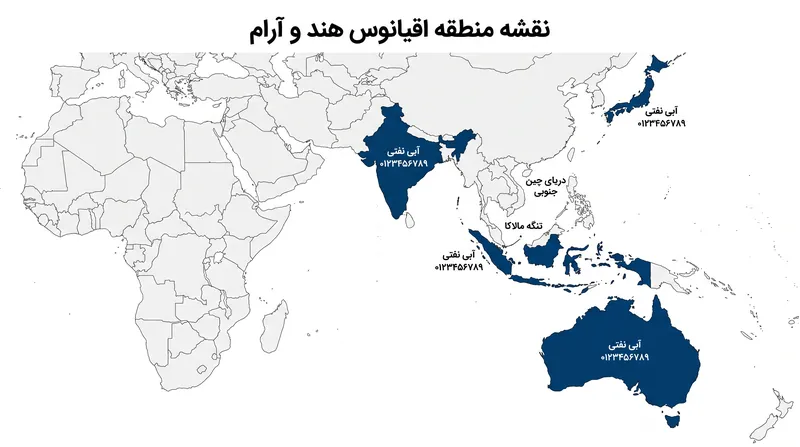 توزیع جغرافیایی این بلوک، گلوگاه‌های حیاتی دریایی مانند تنگه مالاکا را احاطه کرده است.